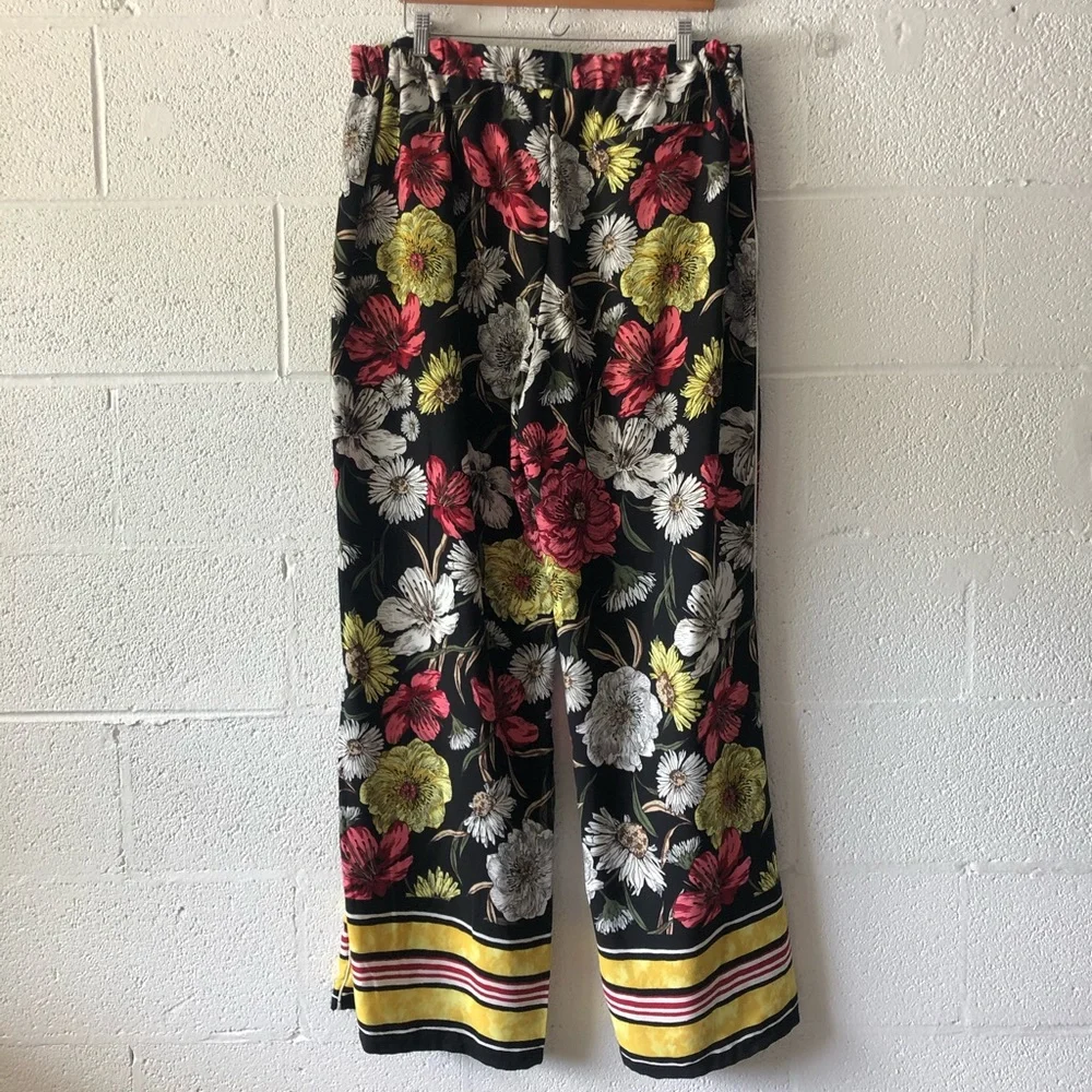 Like An Angel floral wide leg pants sz: 2X - Picture 6 of 7